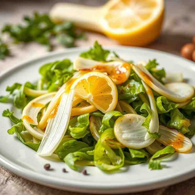 Crisp Endive Salad - Lemon Juice & Olive Oil Dressing